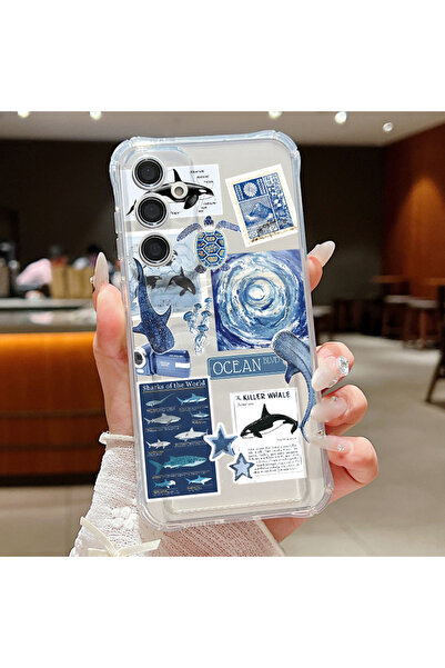Choice28 Galaxy S25 FE B293 Transparent Whale Pattern Phone Case For S26 S24 ...