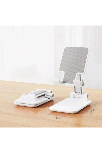 Choice1 White Foldable Mobile Phone Holder Adjustable Desktop Tablet Stand Un...