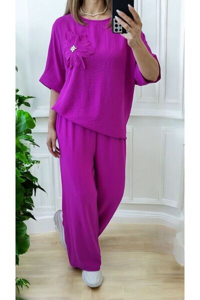 Azara Compleu accesorizat subtire - Violet