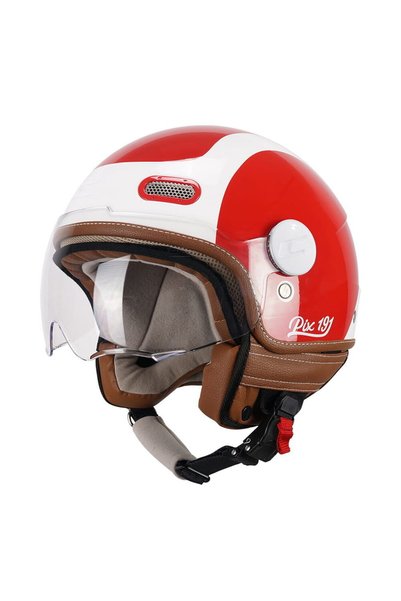CGM 191G Pix Sprint Rosso Bianco Sagomata Açık Kask (Kırmızı-Beyaz)