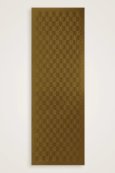 müqofficial Monogram Cotton Patterned Shawl - Khaki