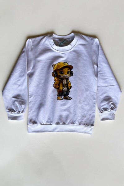 Minik Motion Set of 3 Children's Printed 2-Thread Combed Cotton Sweatshirts