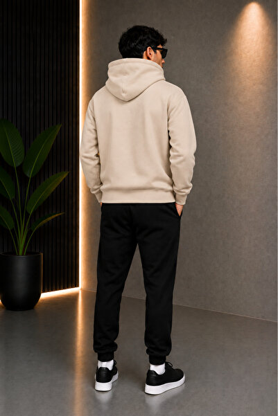 x-compass life Unisex Kışlık Sweatshirt & 2 İplik Mevsimlik Eşofman Altı Takım Los Angeles Baskılı