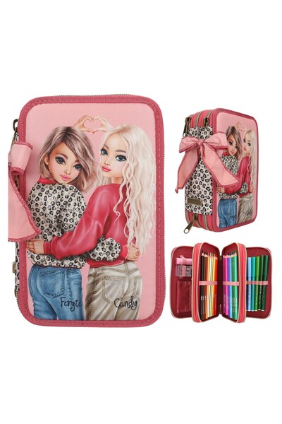Top Model 3-Layer Pencil Bag with Filling Inside Leoheart 413639