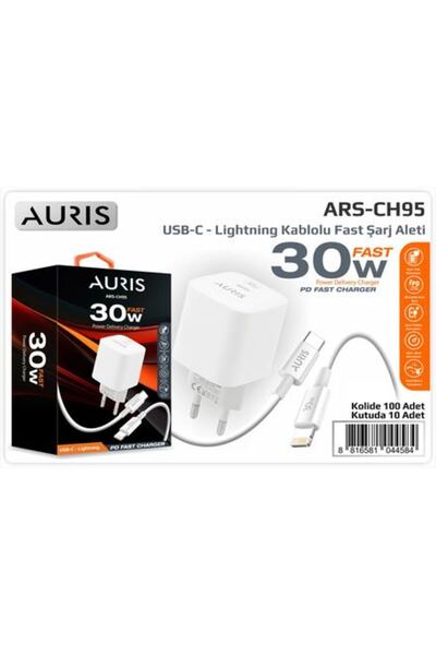Auris CH95 30W Usb-C Lightning Başlık Kablo Set