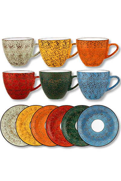 WILMAX ENGLAND Set Cesti Cafea Espresso Lux Portelan Wilmax Colorboom Multico...
