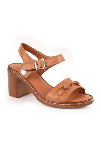 Mammamia Women's Sandals Evening Dress Genuine Leather Classic Thick Heeled w...