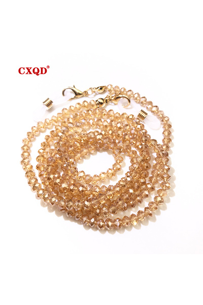 Choice7 75cm 4mm Transparent gold Fashion Reading Glasses Chain for Women Sun...