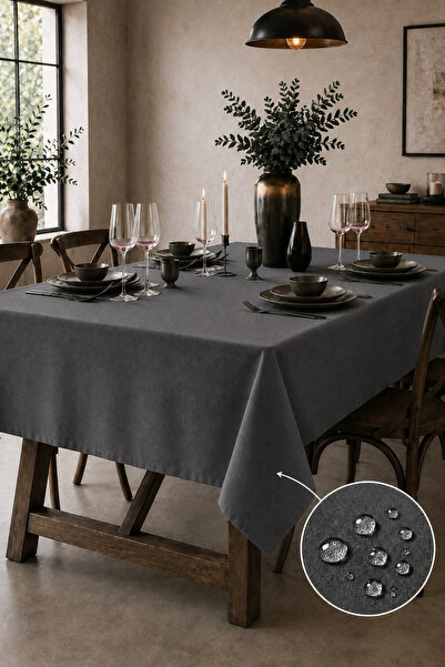 Soft Kare 1. Premium Duck Fabric Living Room and Dining Table Cover – Liquid-...