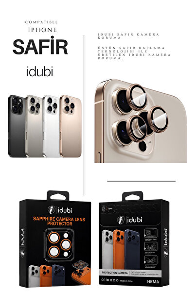 İPhone 16 Pro Max Uyumlu Safir Kamera Lens Koruyucu
