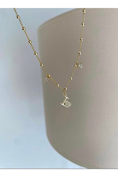 Bade Jewelry Fd Vip Gold'Love' & Stone Star Detailed Anti-Tarnish Steel Styli...