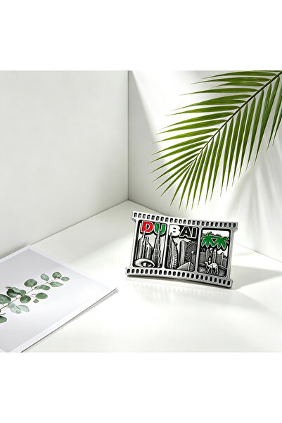 NUJET R488 Landmark metal refrigerator stereo relief Burj Khalifa tourist sou...