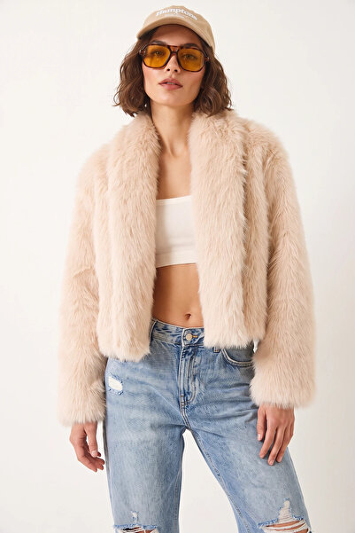 Efnaz style Women's Premium Faux Fur Biscuit Jacket