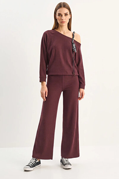 Efnaz style Women's Single Shoulder Top with Shawl Accessories and Loose Pant...