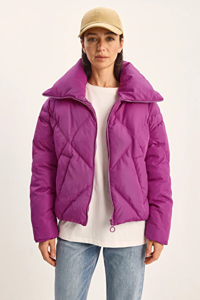 Efnaz style Women's Oversize Inflatable Fuchsia Coat
