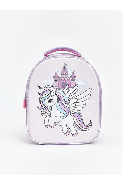 LC Waikiki LCW ACCESSORIES Lila Baskılı Kız Çocuk Sırt Çantası