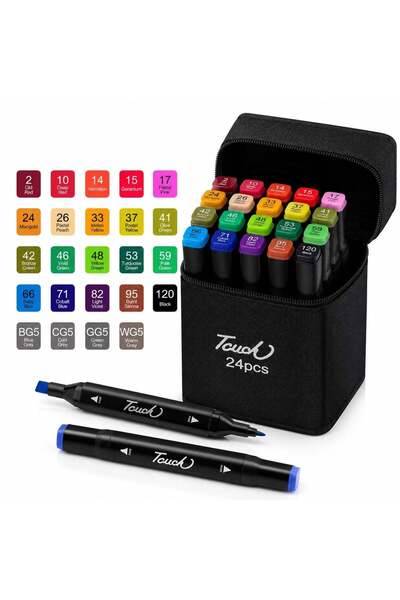 JML Markere 24/set, Două capete, Gentuta Carioci, Multicolor, 15 cm