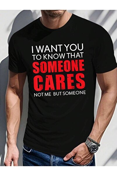 25W "Someone Cares" Men's Positive Message Inspirational Slogan T-Shirt, Geom...