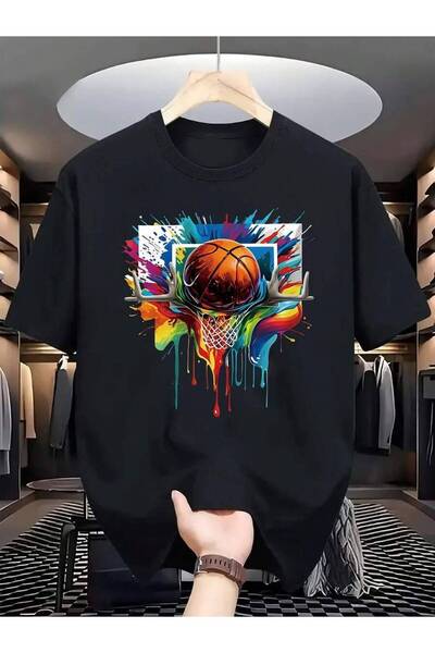 k222 Men's Stylish Print T-Shirt, Fashion Graphic Tee, Casual Short Sleeve, D...