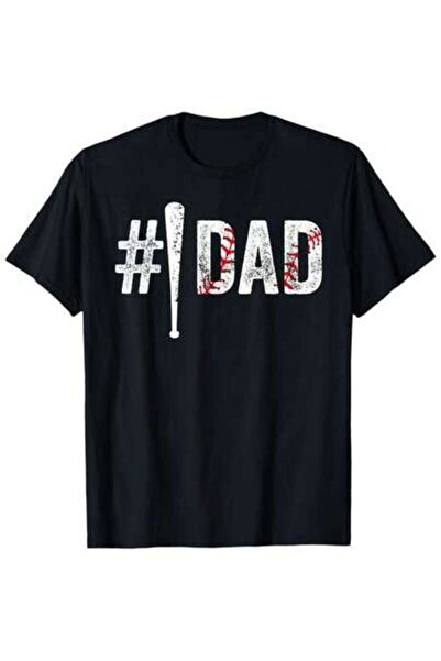 kai22 Distressed #DAD Baseball Stitching T With Blood Splatter Funny Father's...