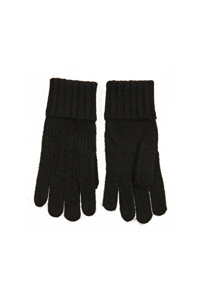 VERDE Γάντια Γυναικεία Ύφασμα Πλεκτά One Size 02-0785 Μαύρο