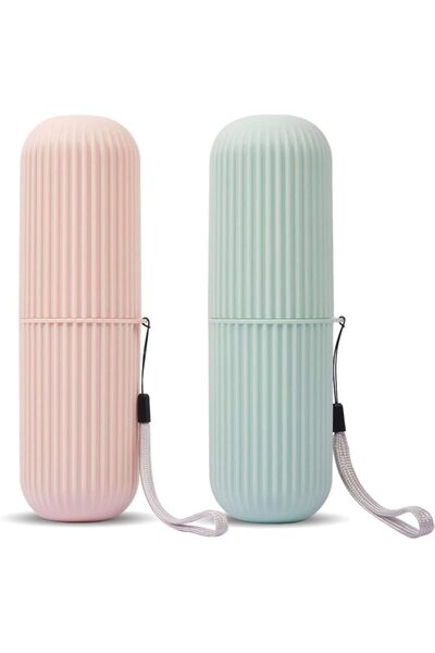 Arabest 2 Pack Travel Toothbrush Case,Portable Holder for Manual Toothbrushes...