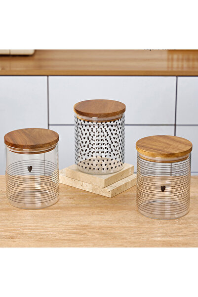MİEN 3LÜ HEART CAM KAVANOZ SETİ BYK 3*800 ML