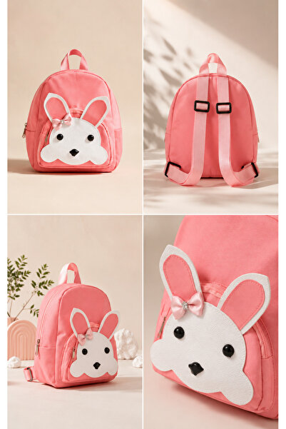 mini kanka Boys-Girls Mini Backpack - Rabbit and Football Pattern, Zipper Clo...