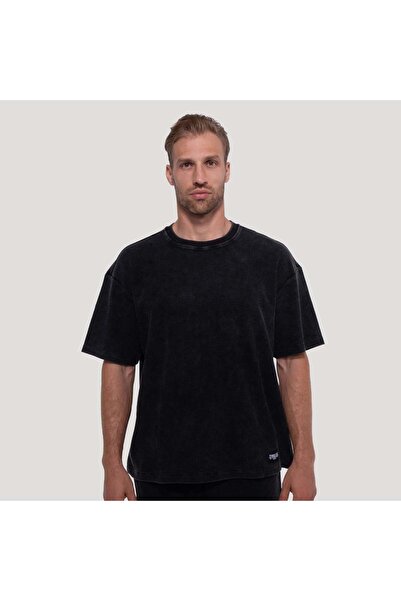 GymBeam Tricou negru spălăcit Persistence M