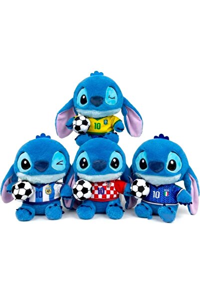JML Jucărie de pluș Stitch Fotbal 25cm, Ediția Campionatului Mondial, 1 bucată