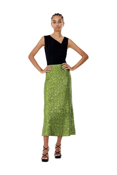 French Connection Women Elena Sequin Midi Skirt