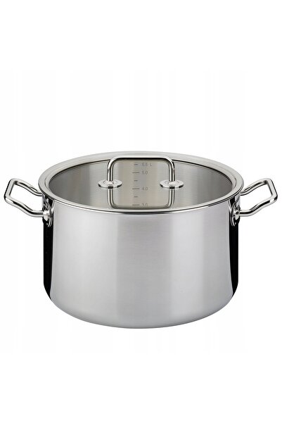 Springbok Oală de oțel de 6,5 L cu capac de sticlă de 24 cm Brigade Basic Spring
