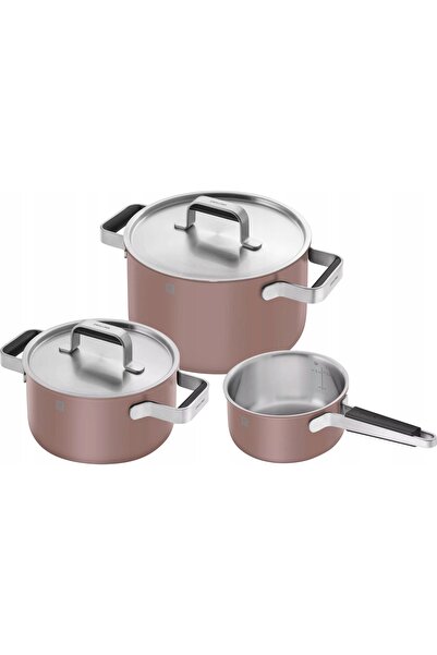 ZWILLING Set de 3 vase din silicon Stay-Cool, roz