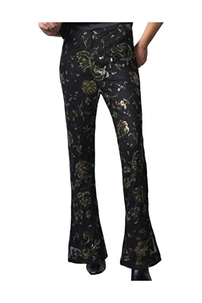 French Connection Women Roshene Sequin Flare Trousers