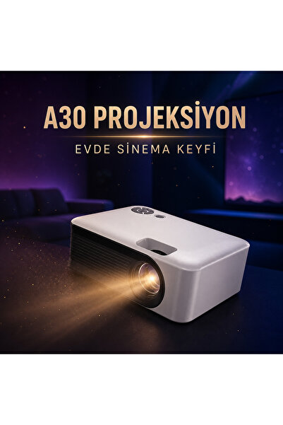ReyPoint A30 Mini Projeksiyon Cihazı Wifi Destekli 1920 x 1080 Piksel Çözünürlük