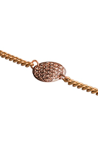 Zeynep Büyükbay Flower of Life Copper Bracelet (Small Round)