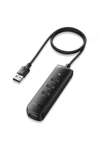 Ugreen Hub USB 3.0 cu 4 porturi CM416, Adaptor USB-A, Negru