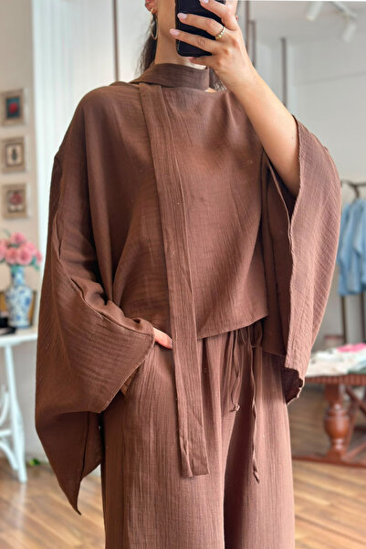 Unique Boutique Brown Muslin Set