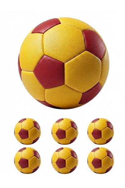 telaşe memuru Sarı Kırmızı Taraftar Futbol Topu Pasta Süsü - Yenilebilir Past...