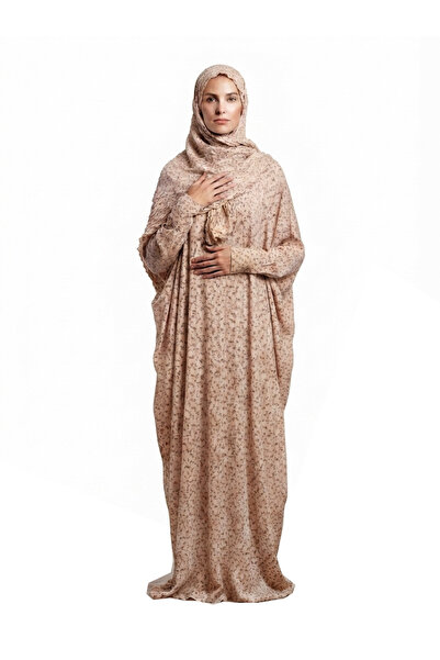 SDD Kluş Meshed Prayer Shawl with Sleeves and Attached Veil Meshed Prayer Veil