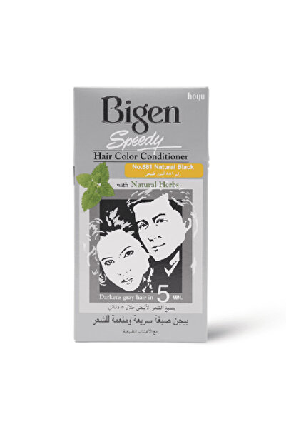 BİGEN Speedy Hair Color Treatment Natural Black 881 - 1 Pack