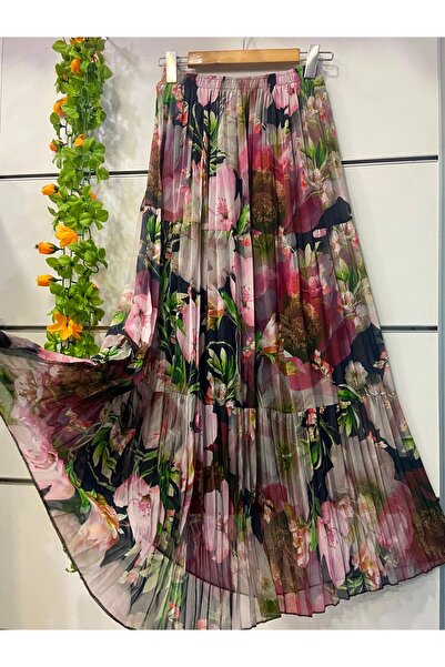 edu collection Patterned chiffon skirt lined