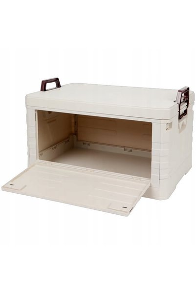 NO BRAND Coș de picnic Froyak din plastic bej 55 L