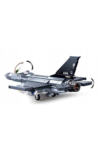 Sluban Avion de luptă F-16 Falcon, model 521, scară 1:44, blocuri de construc...