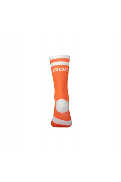 Poc Șosete Lure MTB lungi - PORTOCALIU/ALB - Mărimea M
