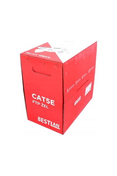 bestlant Cablu de rețea fixă KAT 5e FTP gelatinezat, pereche torsadată, 305m