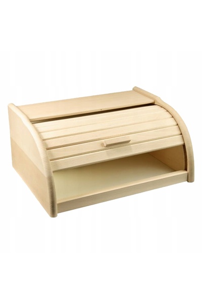 PRACTIC Cutie de pâine din lemn Chlebak cu capac rabatabil 38,5x28,5x18 cm