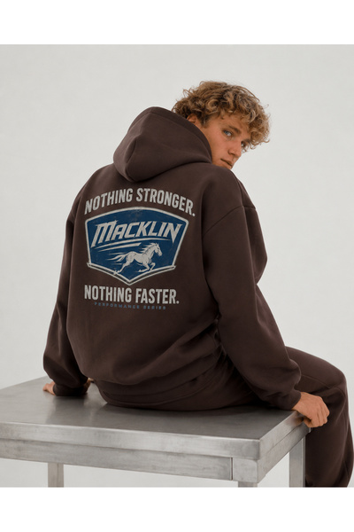 macklin Unisex Women's Men's Nothing Stronger Nothing Faster Printed Oversize...