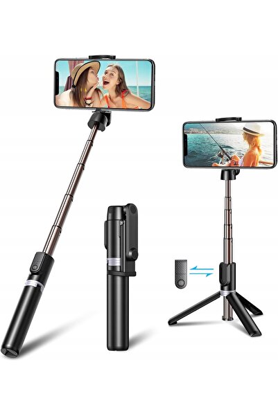 NO BRAND Trepied din aluminiu cu Bluetooth pentru selfie stick și telefon mob...