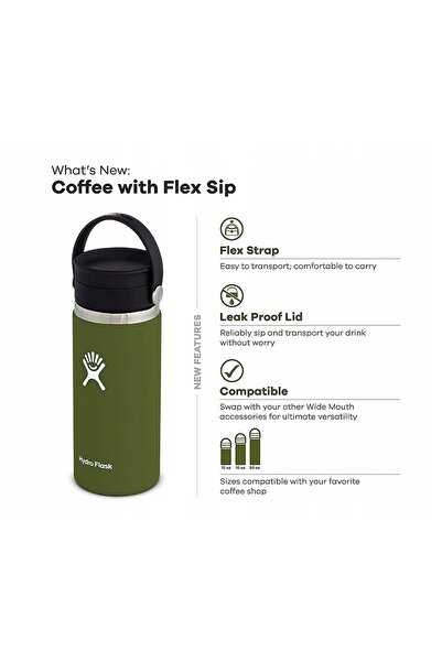 NO BRAND Termos Hydro Flask Wide Flex Sip Lid Negru 0,4l